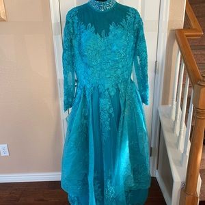NWOT Custom Turquoise Wedding/Quinceanera dress